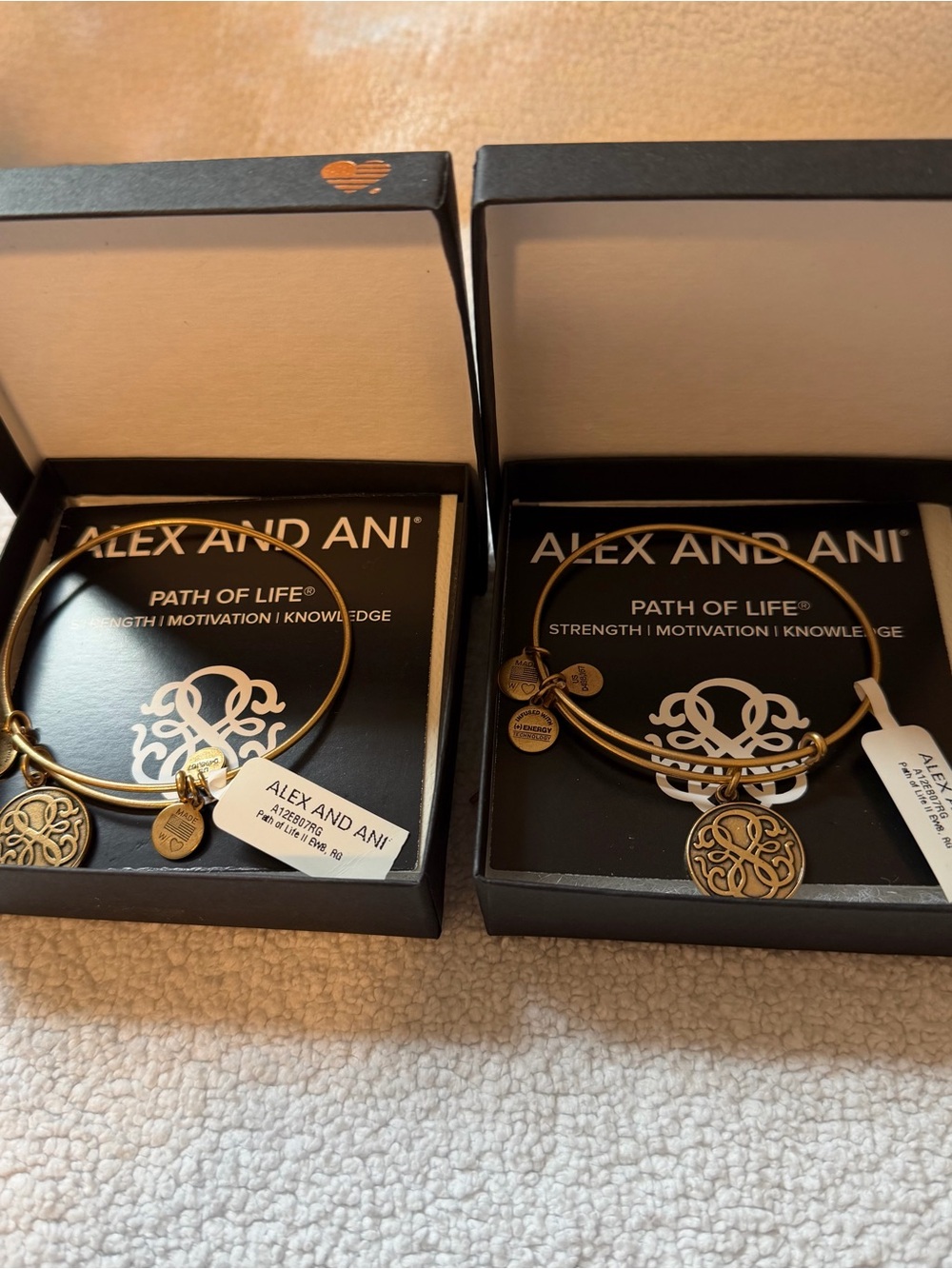 Alex and Ani Gold Path of Life Double Charm Adjustable Bangle Bracelet - $10 per